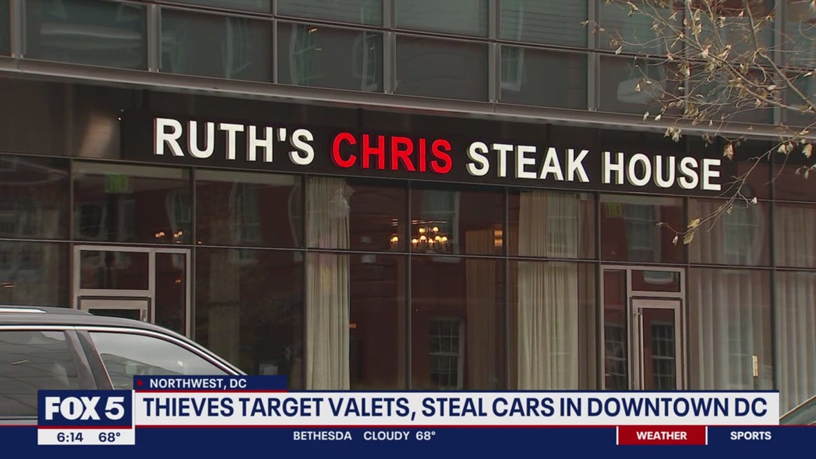 Thieves target Ruth Chris valet, steal cars in Downtown DC